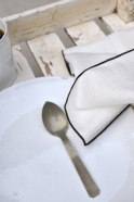 serviette de table en lin à larges rayures - VDJ HOME