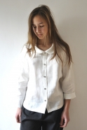 Uniform shirt, white linen