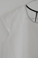 Blouse manches courtes Uniforme, lin blanc