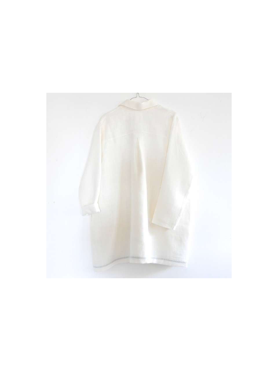 Manteau Uniforme, lin épais blanc