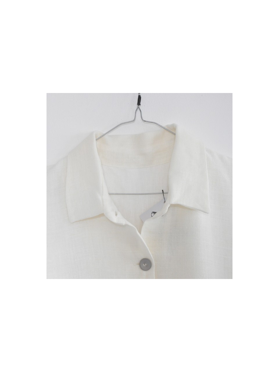 Manteau Uniforme, lin épais blanc