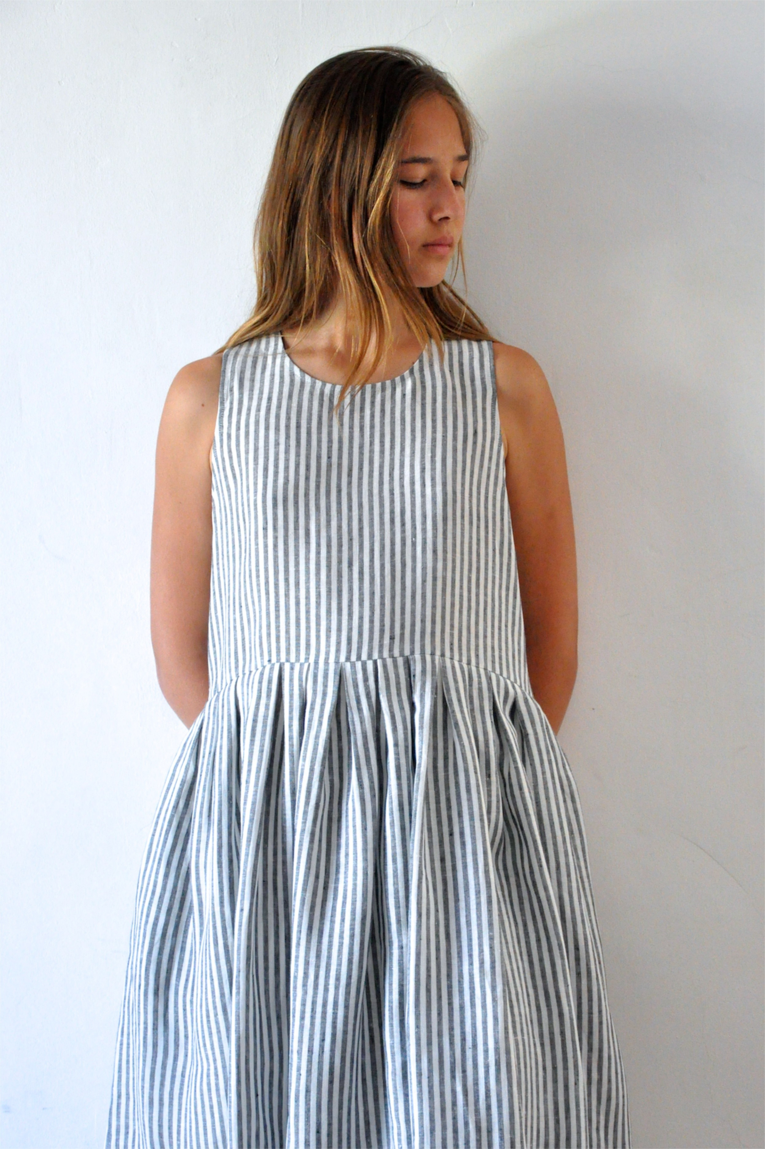 robe lin sans manche