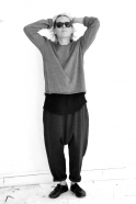 Unisex pullover, light grey knit