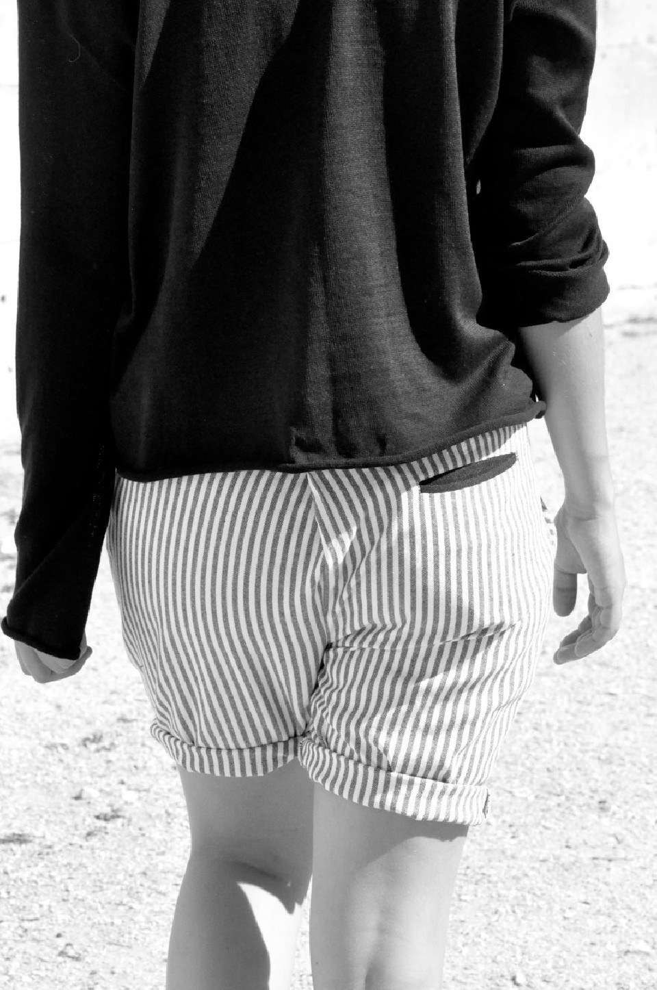 Pull mixte, maille coton noir