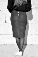 Skirt "woman", herringbone wool drap