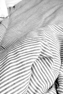 Duvet cover, light stripes linen