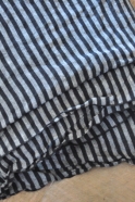 Cloth, dark stripes linen