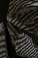 Duvet cover, dark stripes linen