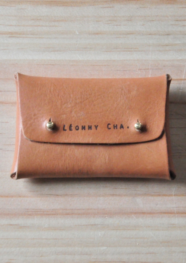 Card holder LOUP, brown leather