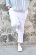 Pocket trousers, heavy white linen