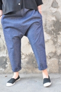 Saroual trousers, blue jean