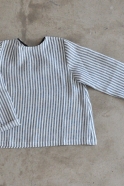 Uniform long sleeves blouse, light stripes linen
