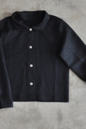 Uniform shirt, black linen