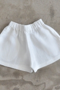 Uniform short, white linen