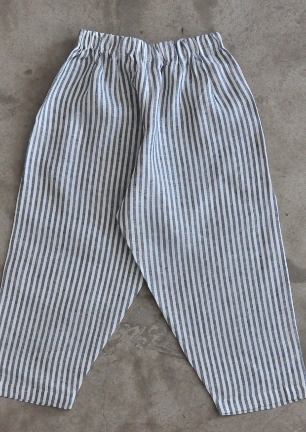 Uniform trousers, light stripes linen