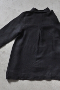 Manteau Uniforme, lin épais noir