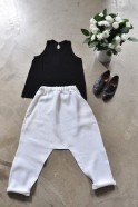 Saroual trousers, heavy white linen