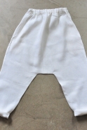 Pantalon sarouel, lin épais blanc