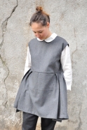 Sur-robe, lainage gris