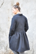 Shirt-dress, black denim