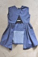 Apron-dress, blue denim