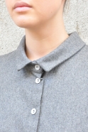 Robe-chemise, lainage gris