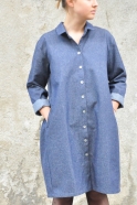 Shirt-dress, blue denim