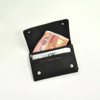 Small wallet CLEMENT, black leather