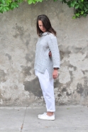 Saroual trousers, white denim
