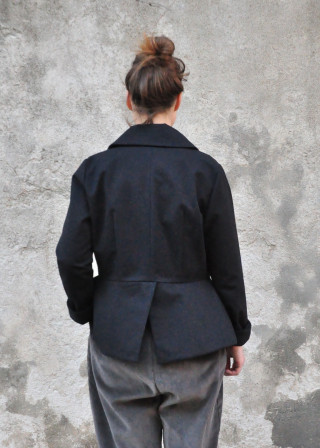 Claudine jacket, black denim