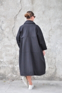 Claudine coat, black denim