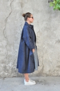 Claudine coat, blue denim