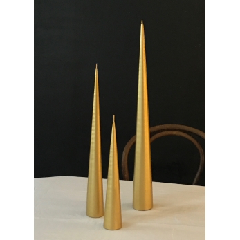 Cone candle, gold