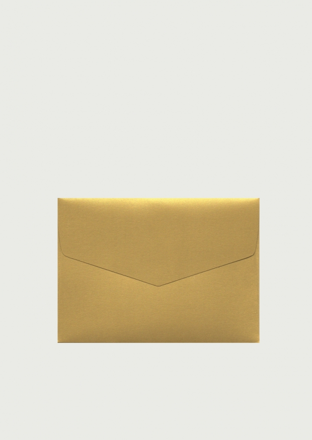 5 enveloppes C6 dorées
