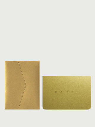 Card A6 + enveloppe Merci gold