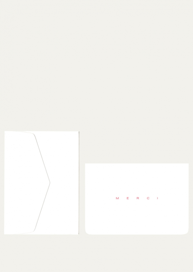Card A6 + enveloppe Merci white