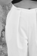 Bow trousers, white denim