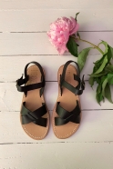Sandals Pac, black leather