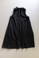Robe nouée simple, coton ajouré noir