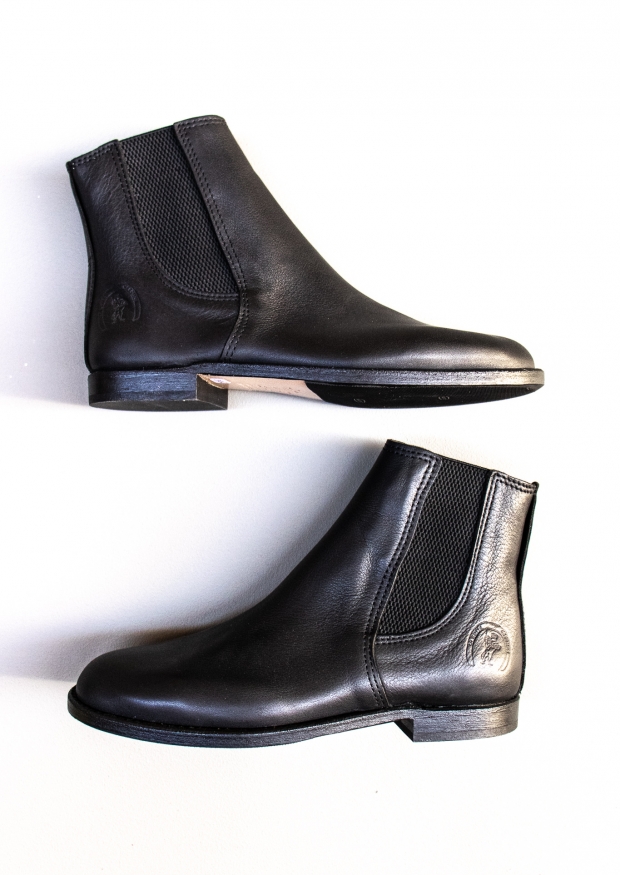 Bernie boots, soft black leather