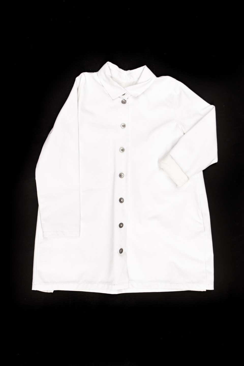 Coat, white denim