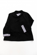 Flared jacket, black denim