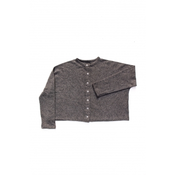 Short cardigan, grey heavy knit