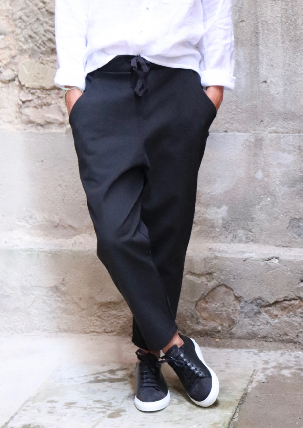 Pockets trousers, black denim