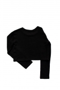 Short sweater, black heavy sweater