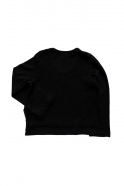 Flared sweater, black heavy jersey