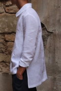 Unisex shirt, white linen