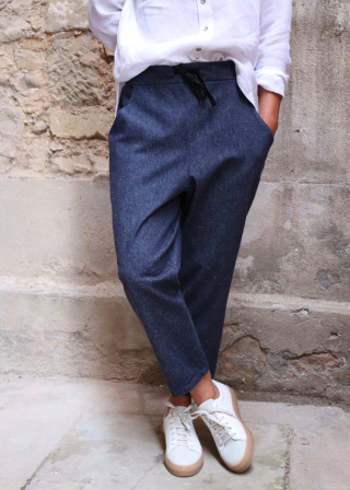 Pocket trousers, blue denim