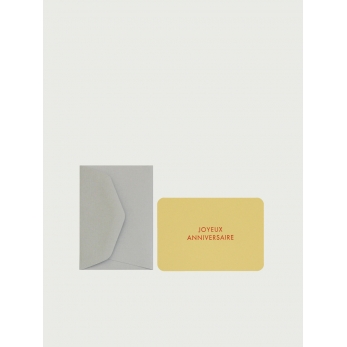 Mini card + enveloppe "Joyeux anniversaire"