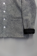 Man jacket, herringbone wool drap